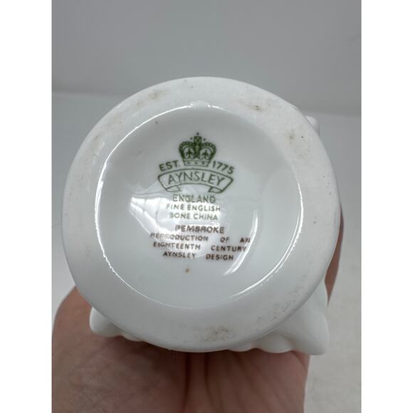 Aynsley pembroke 7 Inch Vase England Fine Bone China Centerpiece Decor - Picture 4 of 8